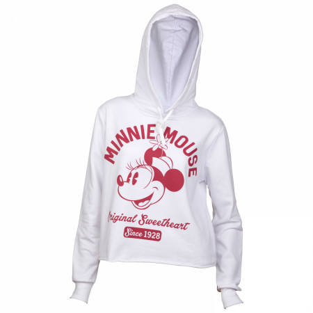 Disney Minnie Mouse Original Sweetheart Juniors Crop Hoodie